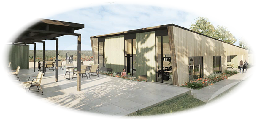 Illustration af nyt klubhus